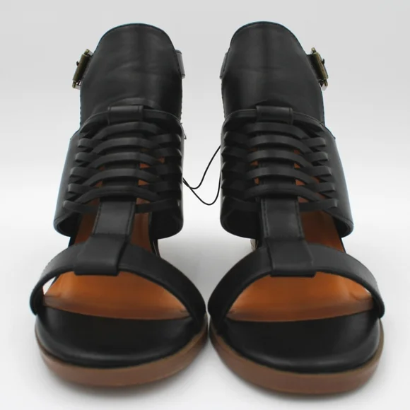 Women's Wedge Sandal, Black/Tan (Size 6.5, NWT) - Picture 9 of 10